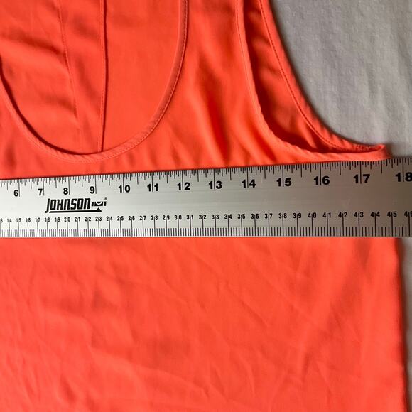 Express Split Back Women’s Sleeveless See Through Tank Top size S, Neon Orange - Picture 3 of 7